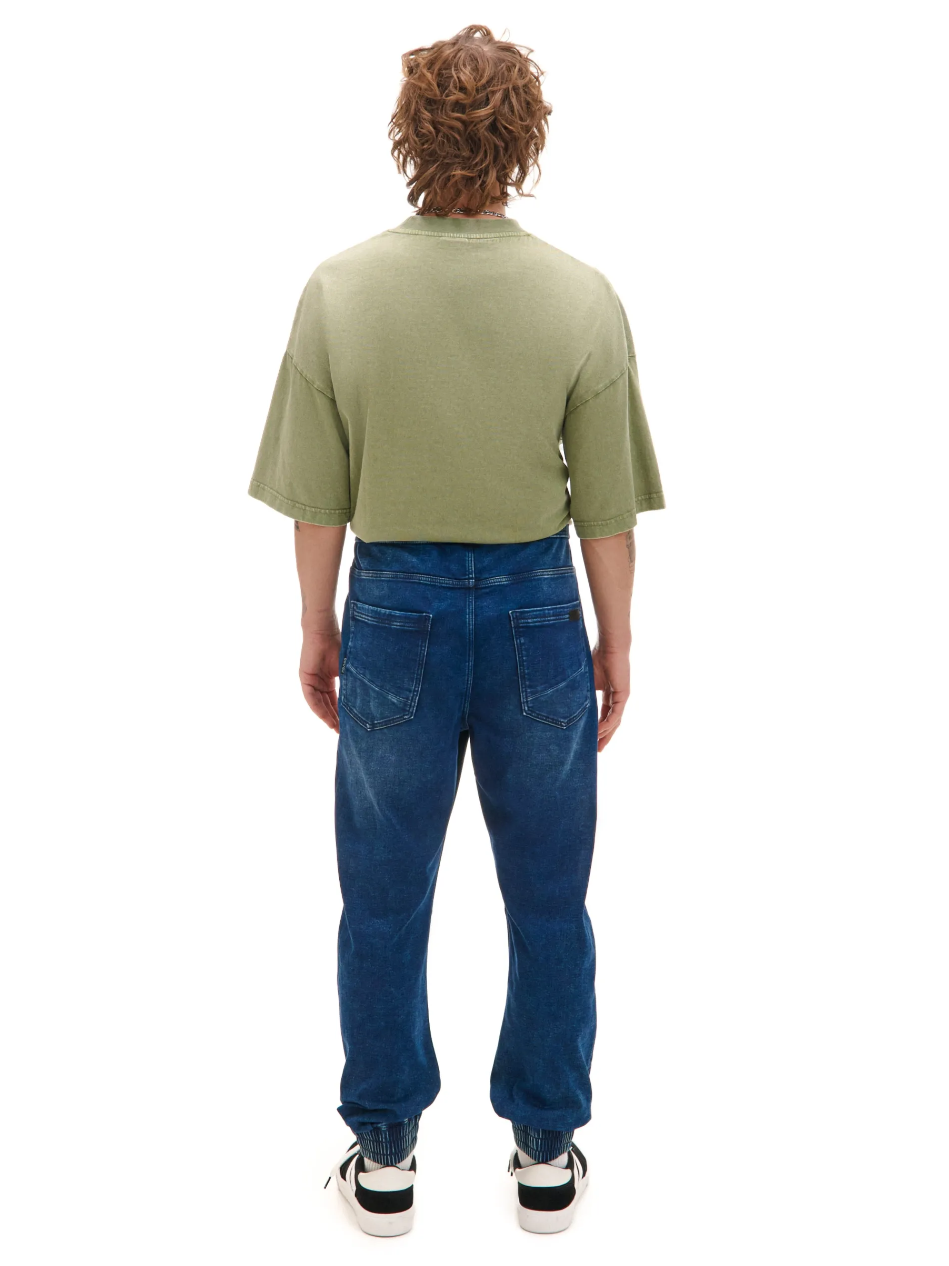 Cropp Jeansy*Granatowe jeansowe joggery regular