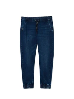 Cropp Jeansy*Granatowe jeansowe joggery regular