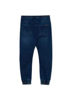 Cropp Jeansy*Granatowe jeansowe joggery regular