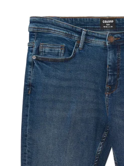 Cropp Jeansy*Granatowe jeansy slim