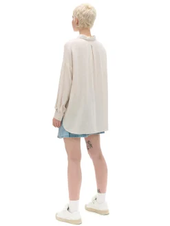 Cropp Koszule, Bluzki*Jasna koszula oversize z rustykalną strukturą