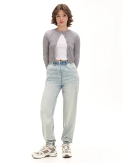 Cropp Jeansy*Jasne jeansowe joggery