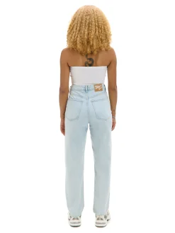 Cropp Jeansy*Jasne jeansy mom z wysokim stanem