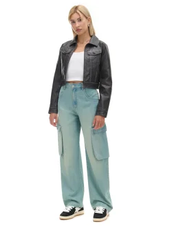 Cropp Jeansy*Jasne jeansy skater z efektem sprania