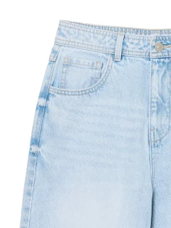 Cropp Jeansy*Jasne jeansy straight z efektem sprania