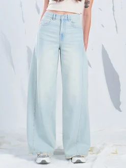 Cropp Jeansy*Jasne jeansy wide leg