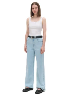 Cropp Jeansy*Jasne jeansy wide leg TALL