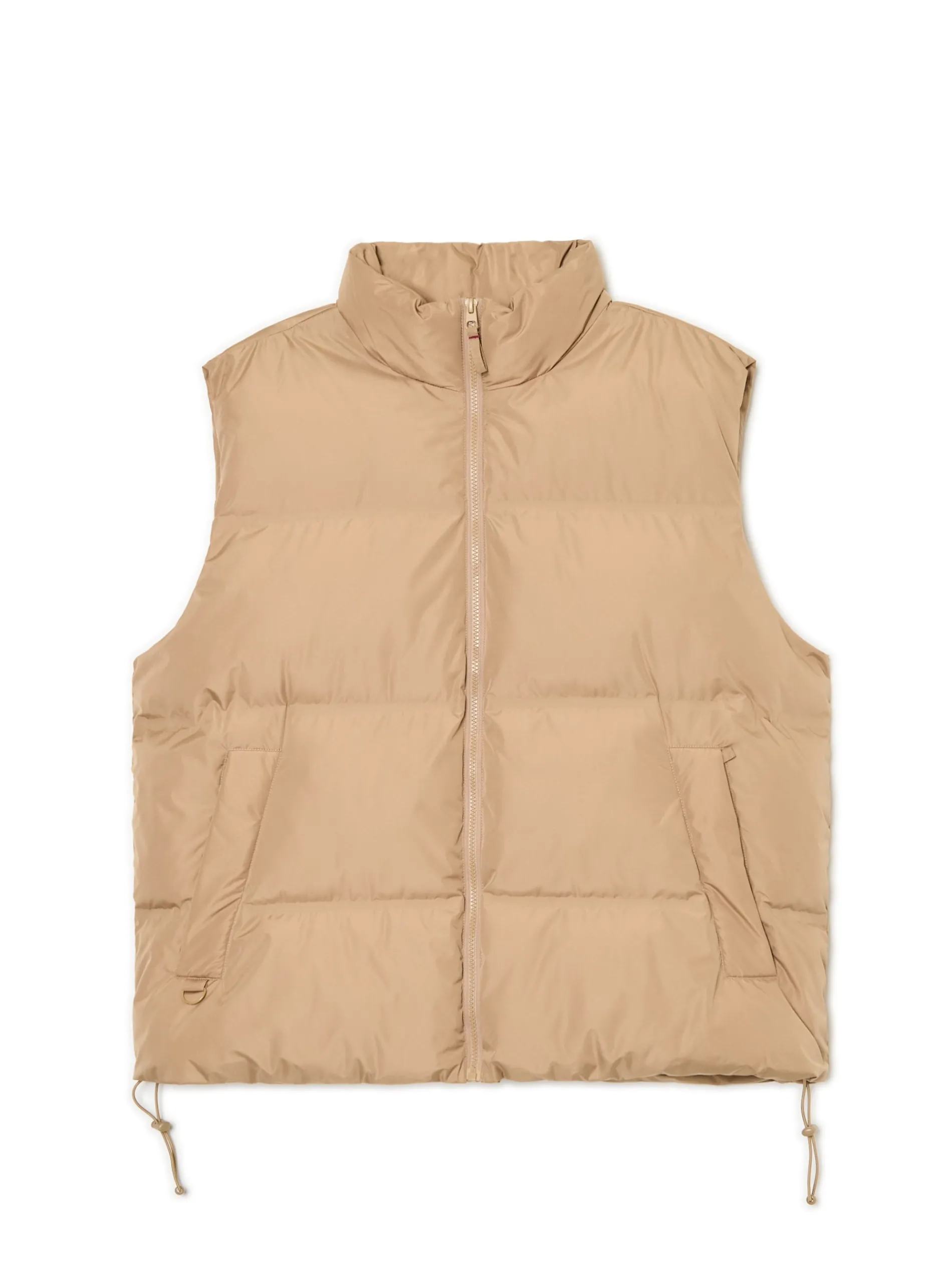 Cropp Kurtki, Płaszcze*Jasnobrązowa pikowana kamizelka z regulacją