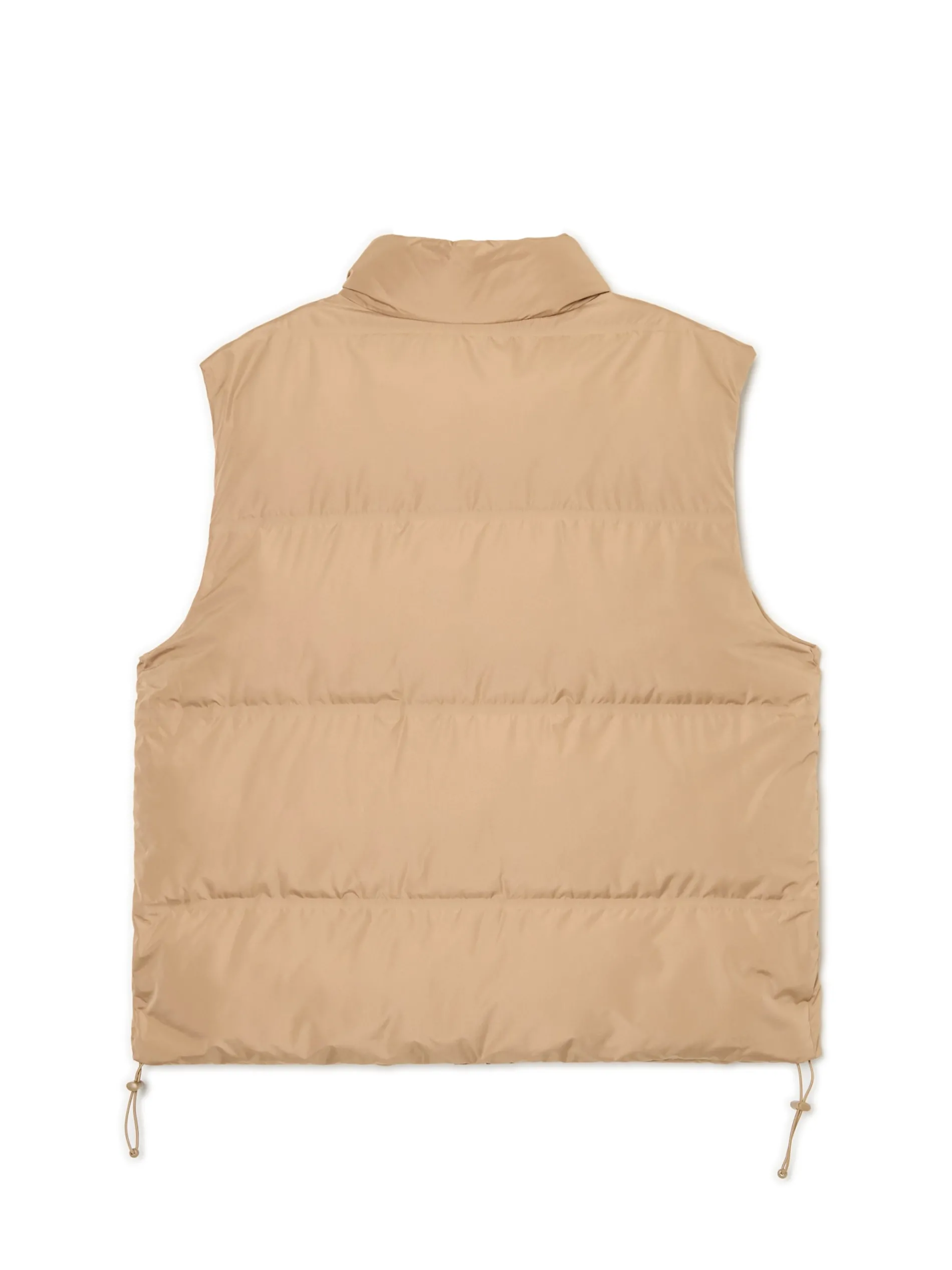 Cropp Kurtki, Płaszcze*Jasnobrązowa pikowana kamizelka z regulacją