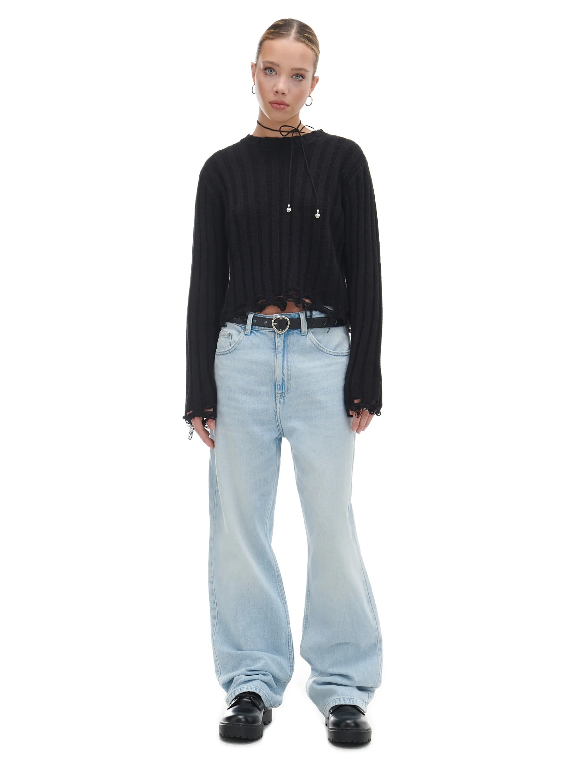 Cropp Jeansy*Jasnoe jeansy wide leg
