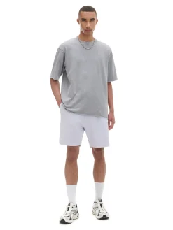 Cropp Koszulki*Jasnoszara koszulka z surowym wykończeniem