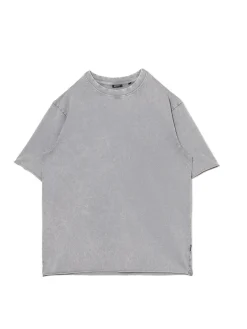 Cropp Koszulki*Jasnoszara koszulka z surowym wykończeniem