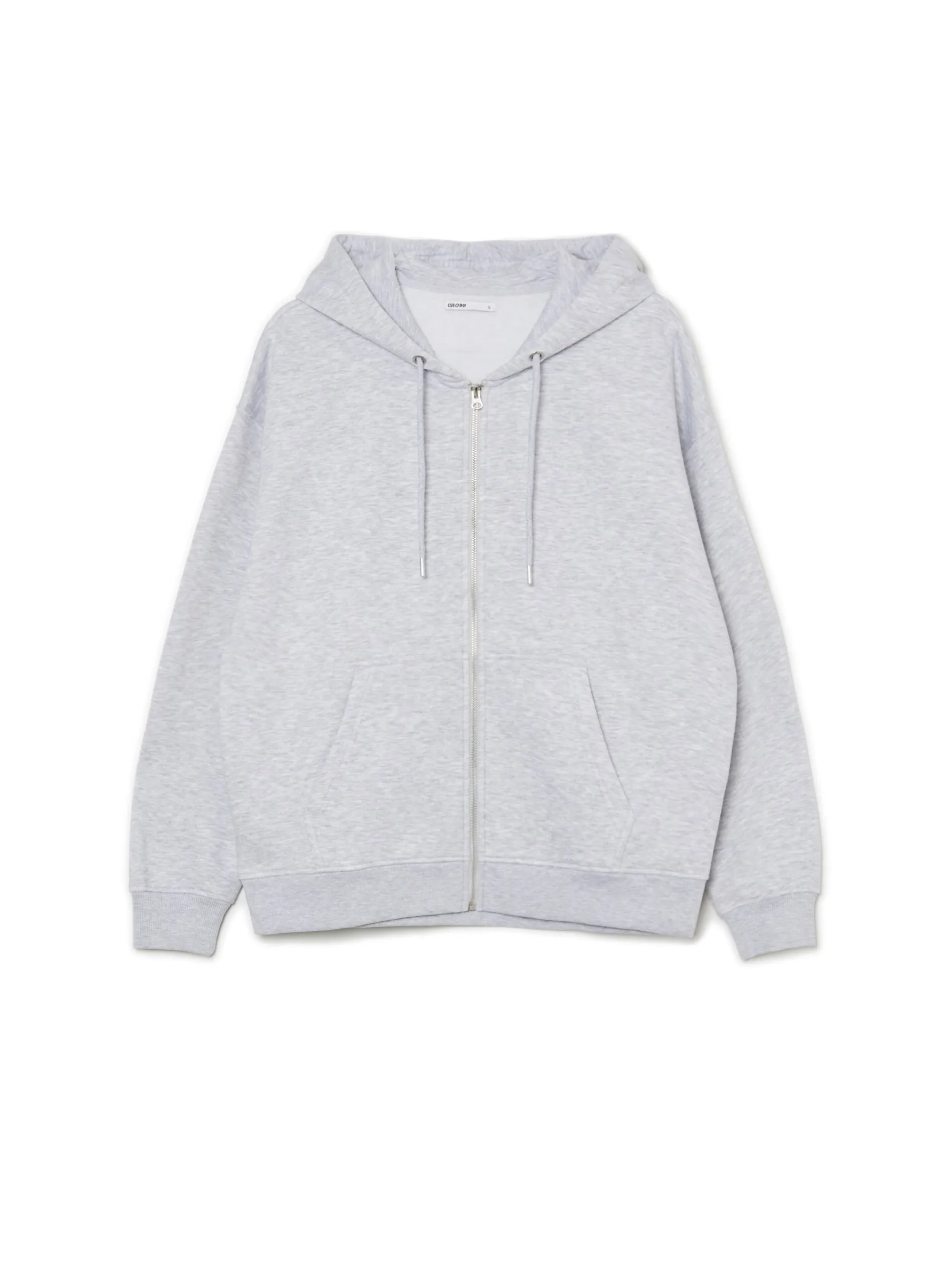 Cropp Bluzy*Jasnoszara rozpinana bluza oversize