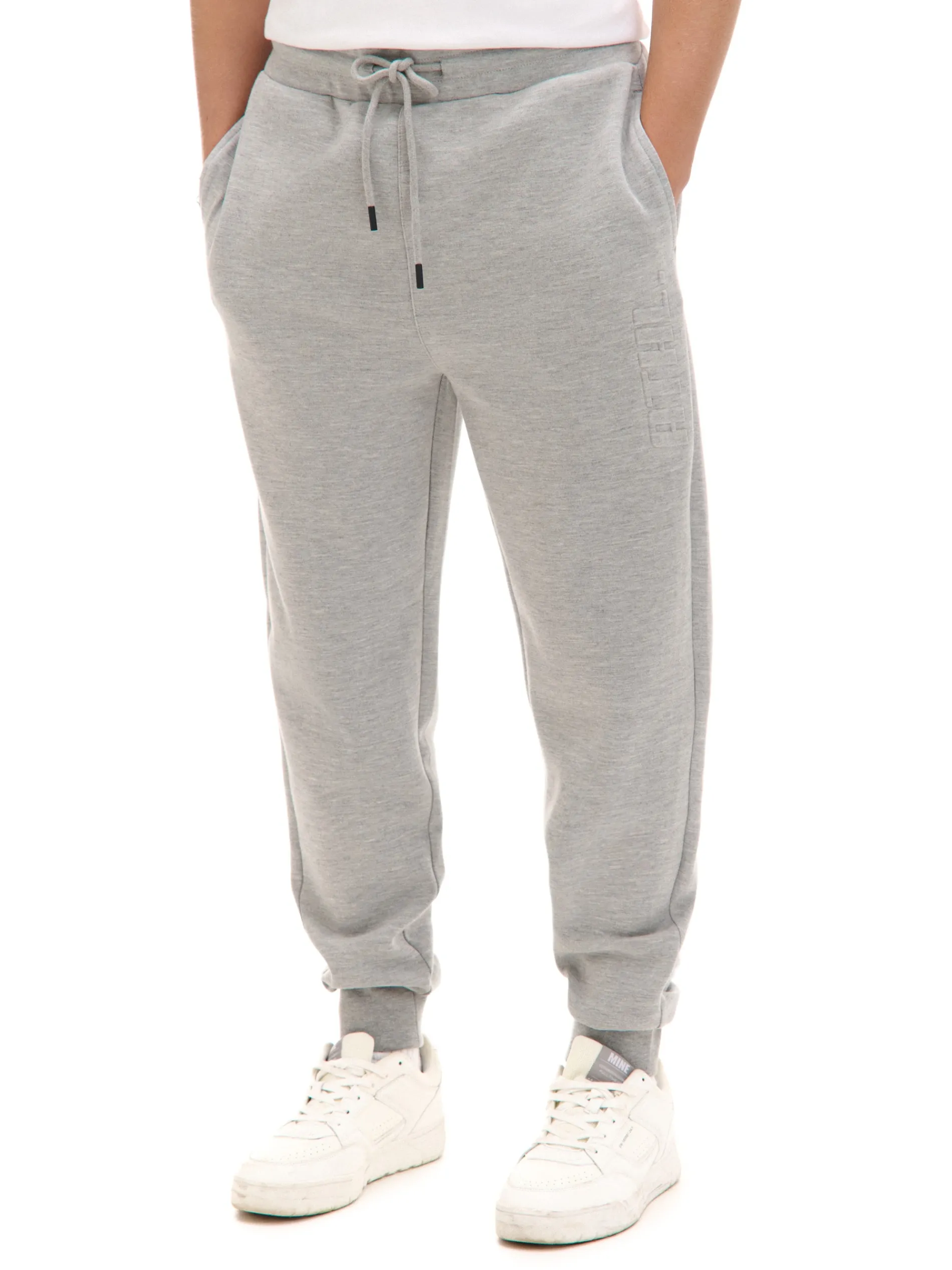 Cropp Spodnie*Jasnoszare dresowe joggery regular