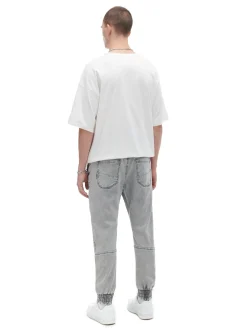 Cropp Jeansy*Jasnoszare jeansowe joggery chino