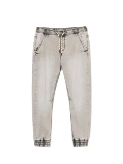 Cropp Jeansy*Jasnoszare jeansowe joggery regular