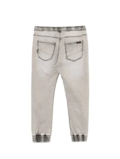Cropp Jeansy*Jasnoszare jeansowe joggery regular