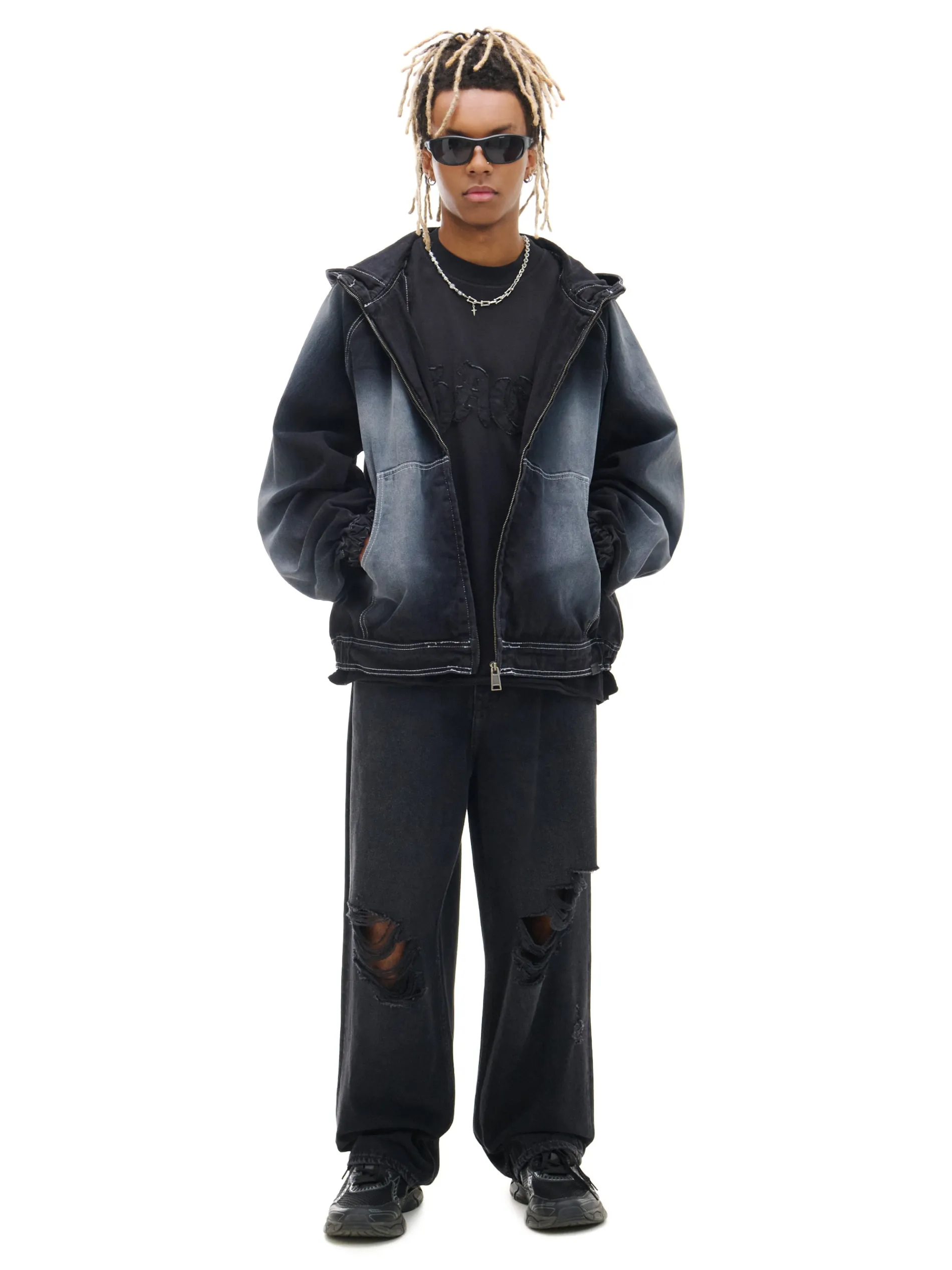 Cropp Kurtki, Płaszcze|Denim*Jeansowa kurtka z efektem przetarcia