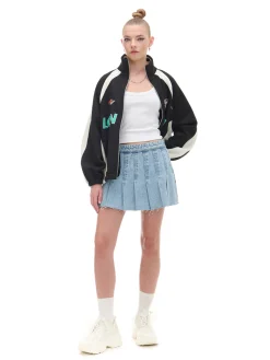 Cropp Spódnice*Jeansowa spódniczka z zakładkami