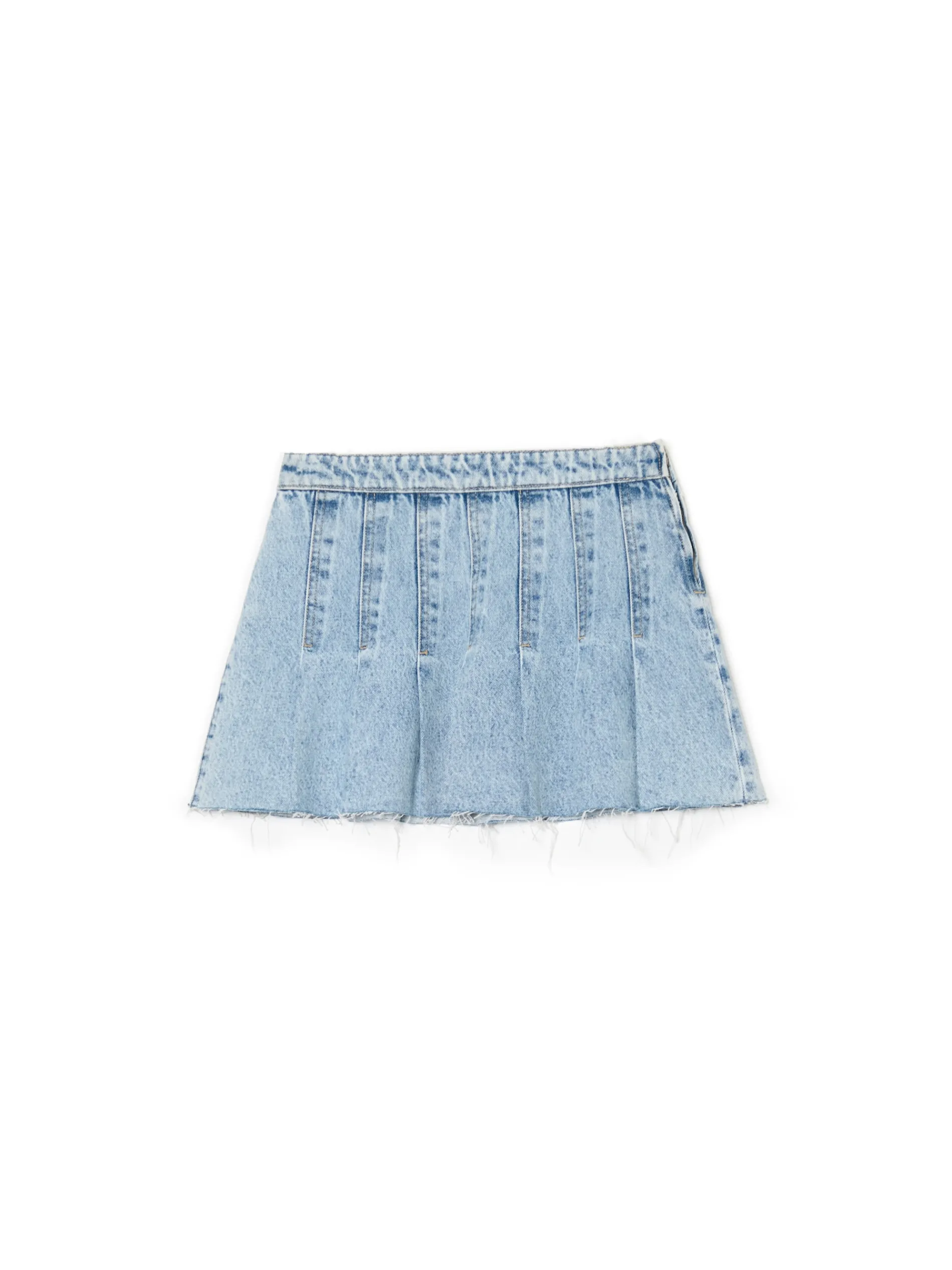 Cropp Spódnice*Jeansowa spódniczka z zakładkami