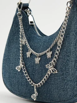 Cropp Torby, Plecaki*Jeansowa torebka z łańcuszkiem
