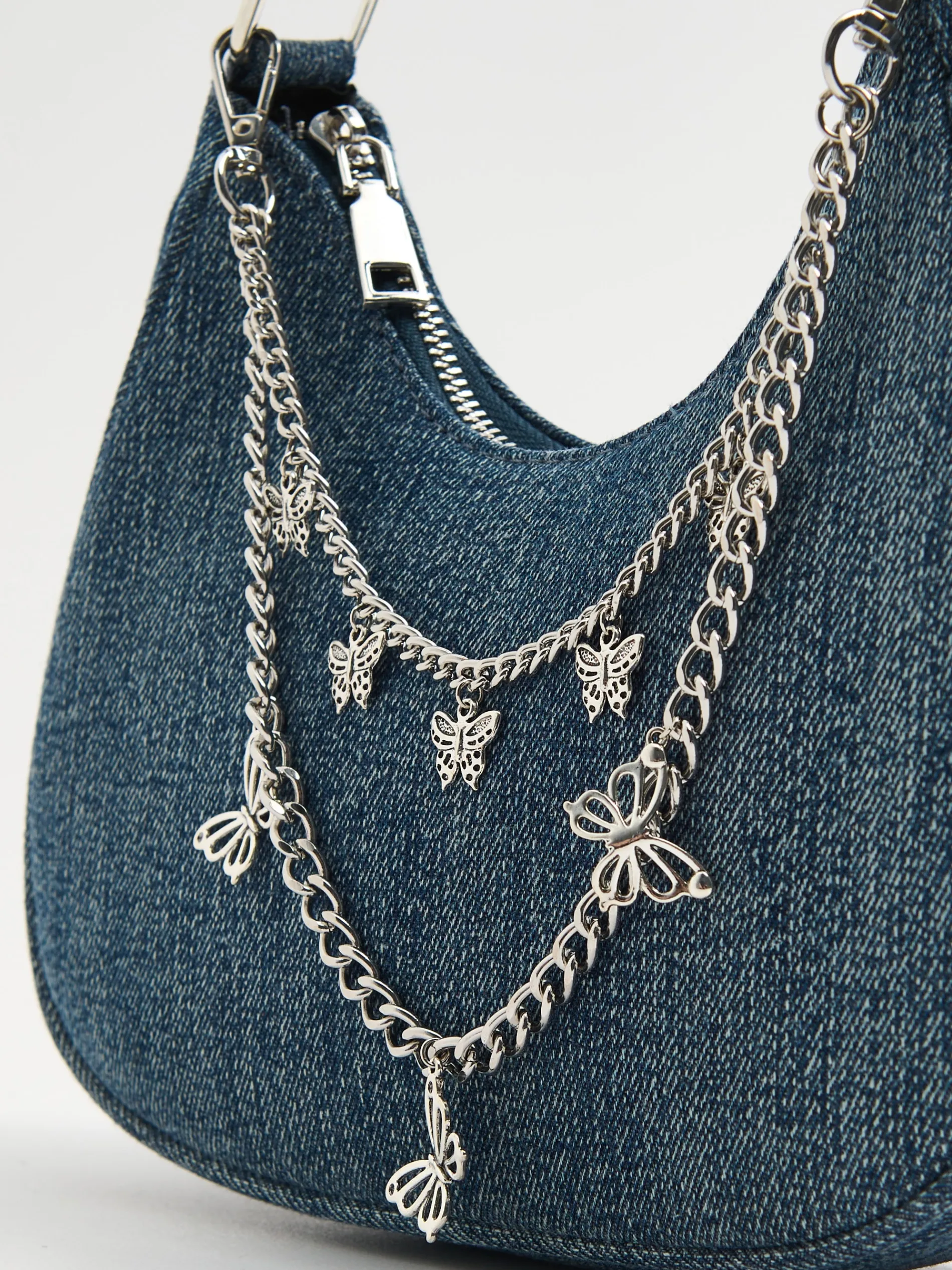 Cropp Torby, Plecaki*Jeansowa torebka z łańcuszkiem