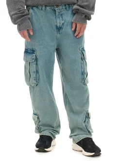 Cropp Jeansy|Baggy*Jeansy baggy z kieszeniami cargo