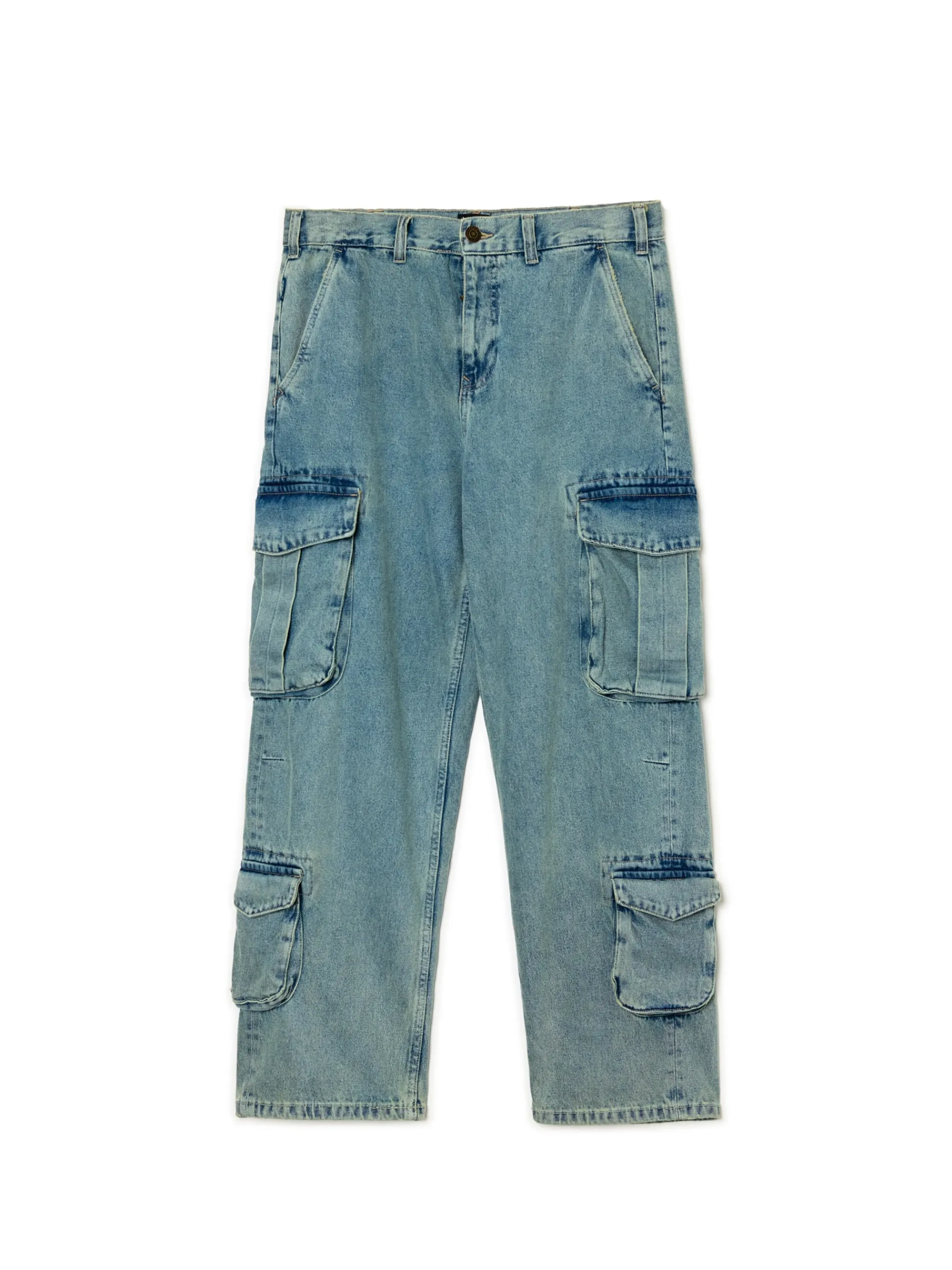 Cropp Jeansy|Baggy*Jeansy baggy z kieszeniami cargo