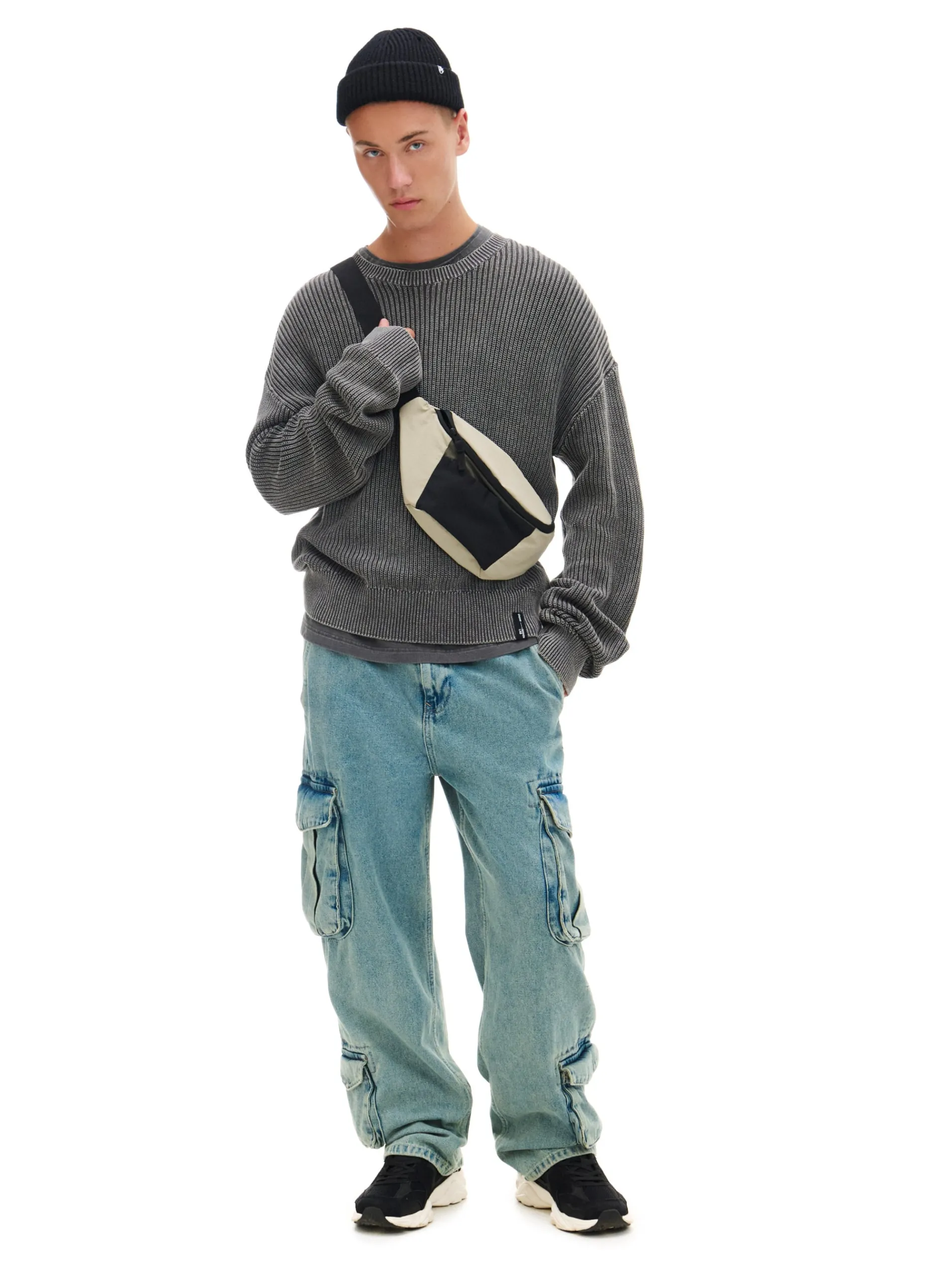 Cropp Jeansy|Baggy*Jeansy baggy z kieszeniami cargo