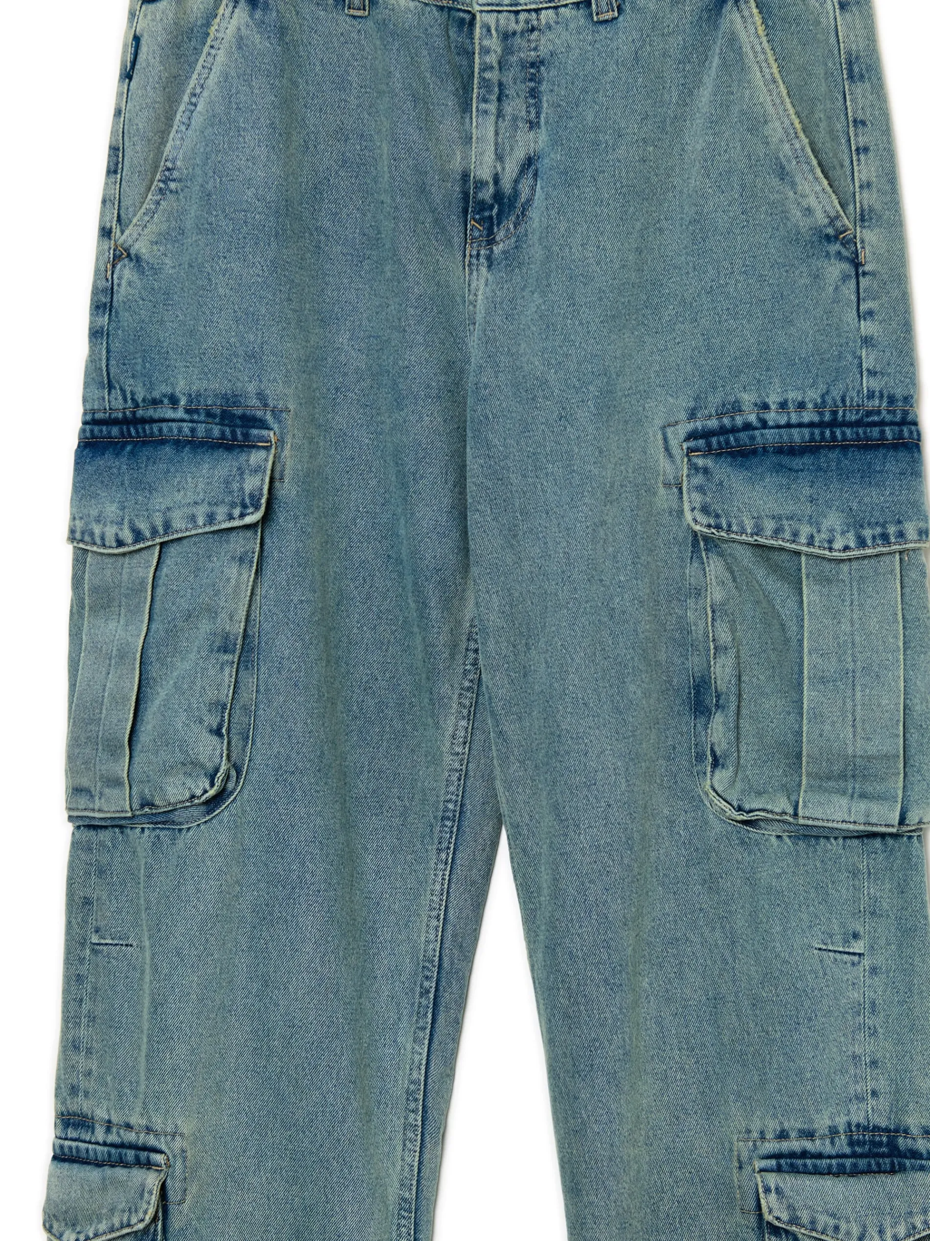 Cropp Jeansy|Baggy*Jeansy baggy z kieszeniami cargo