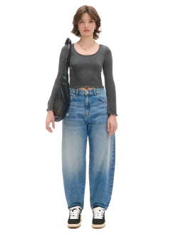 Cropp Jeansy*Jeansy balloon z przetarciami