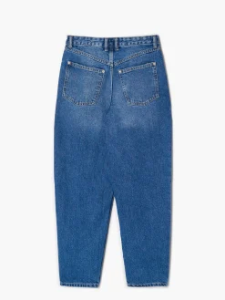 Cropp Jeansy*Jeansy barrel z przetarciami