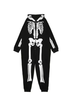 Cropp Snuddie, Onesie|Cozy*Jednoczęściowa piżama onesie z kościotrupem