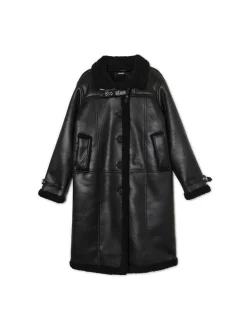 Cropp Kurtki, Płaszcze|Kożuszki, Futerka*Jednorzędowy płaszcz ze sztucznej skóry