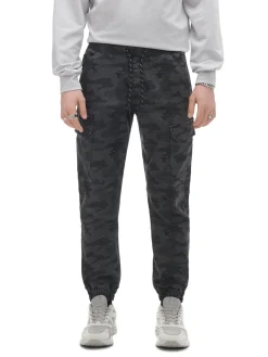 Cropp Spodnie*Joggery cargo z nadrukiem moro