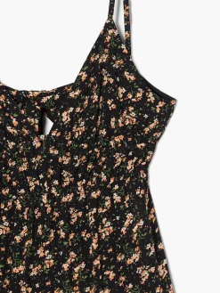 Cropp Spodnie|Sukienki, Kombinezony*Kombinezon w kwiaty z wiązaniem