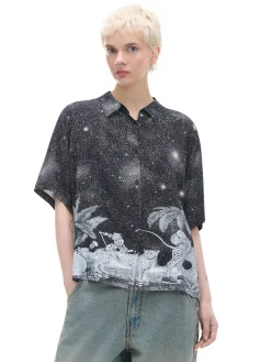 Cropp Koszule, Bluzki*Koszula oversize z artystycznym nadrukiem