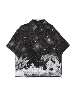 Cropp Koszule, Bluzki*Koszula oversize z artystycznym nadrukiem