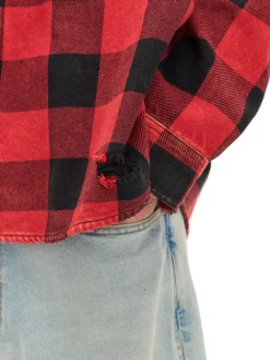 Cropp Koszule*Koszula w kratę z postrzępieniami