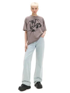 Cropp Koszulki, Topy*Koszulka oversize z nadrukiem