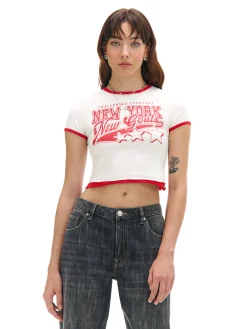 Cropp Koszulki, Topy*Koszulka z kontrastowym wykończeniem