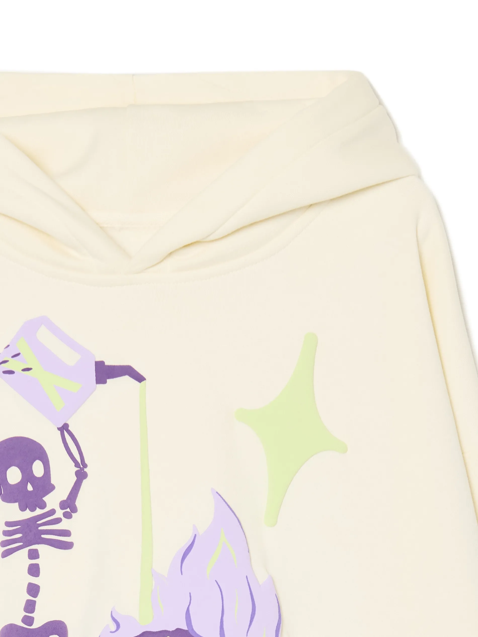 Cropp Bluzy*Kremowa bluza z kapturem i nadrukiem