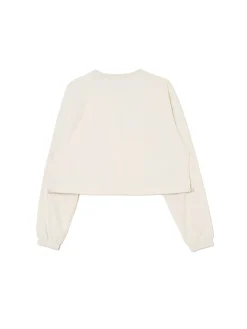 Cropp Koszule, Bluzki|Sety*Kremowa bluzka z nadrukiem i regulacją