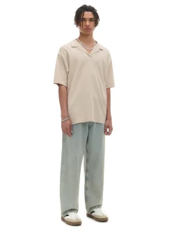 Cropp Koszulki*Kremowa gładka koszulka polo