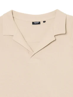 Cropp Koszulki*Kremowa gładka koszulka polo