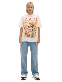 Cropp Unisex|Unisex*Kremowa koszulka z kolorowym nadrukiem UNISEX