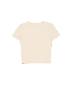 Cropp Koszulki, Topy*Kremowa koszulka z nadrukiem