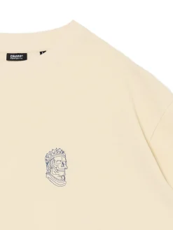 Cropp Koszulki*Kremowa koszulka z naszywką