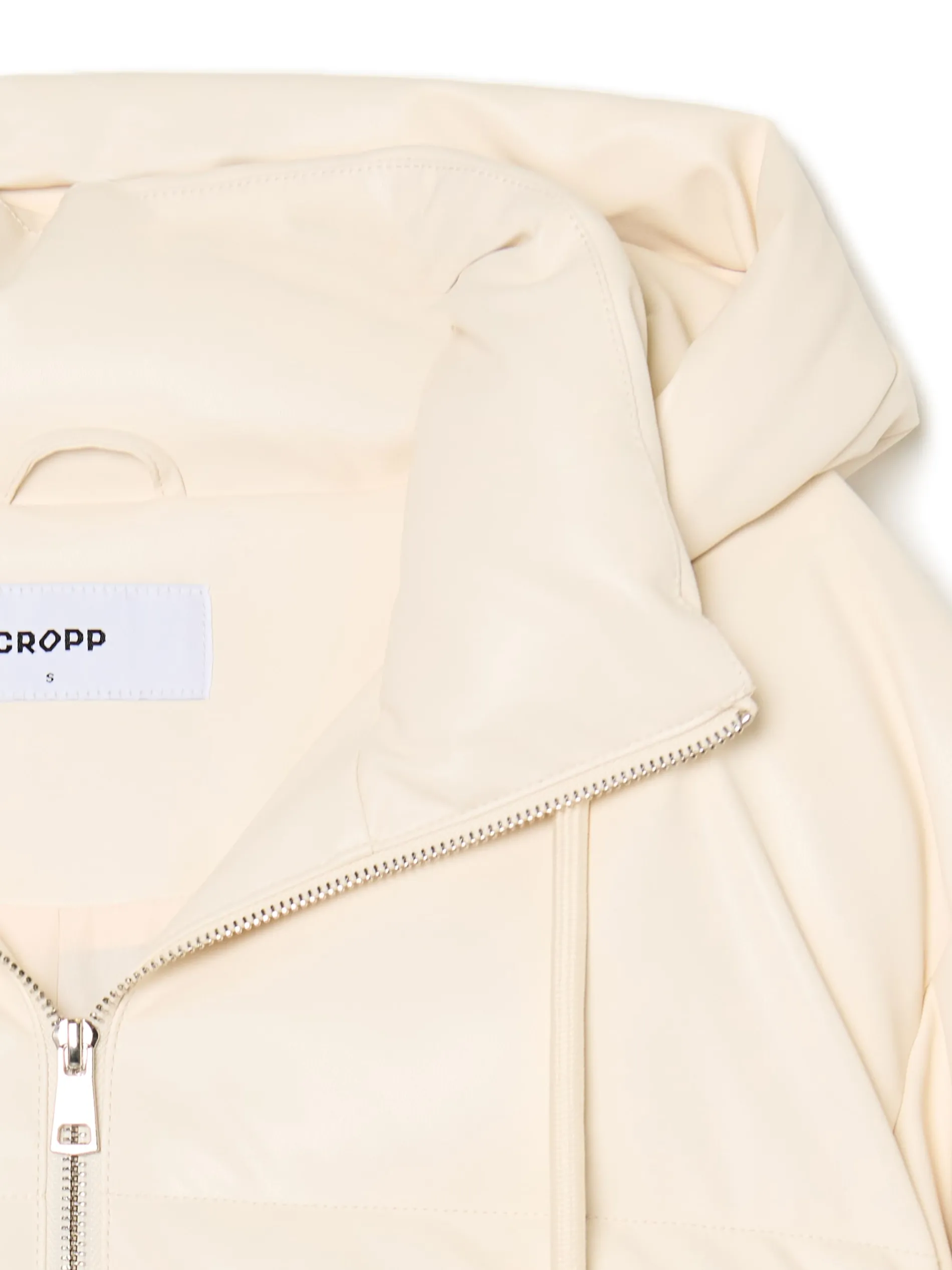 Cropp Kurtki, Płaszcze*Kremowa kurtka puffer z kapturem
