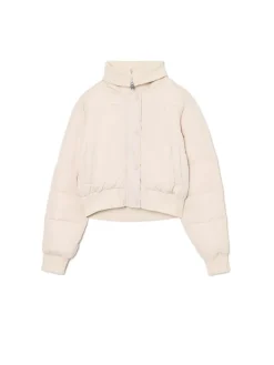 Cropp Kurtki, Płaszcze*Kremowa pikowana kurtka bomber